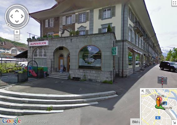 Zugang zum Restaurant Alpenblick in Thun auf Google Street View